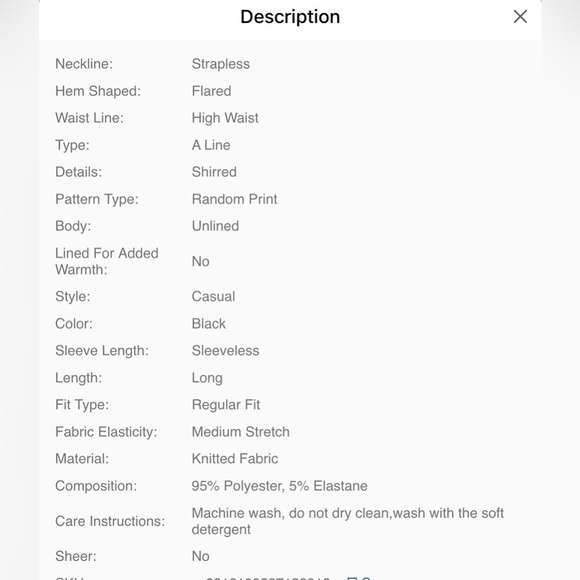 SHEIN Elegant Black and White Strapless Maxi Dress BNWT size 20(4xl) - Picture 2 of 2